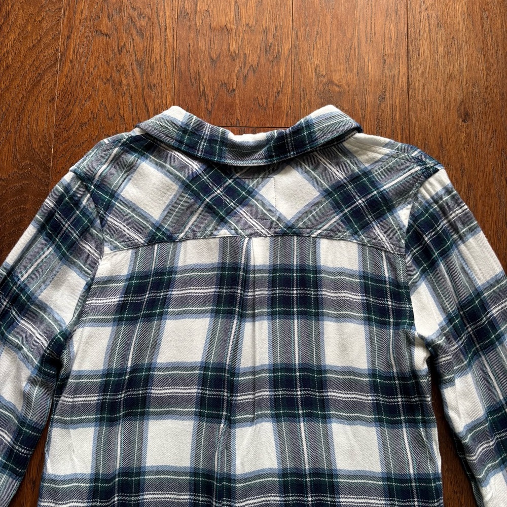 Rails Blue White Plaid Long Sleeve Button Down | Size XS - Picture 7 of 9
